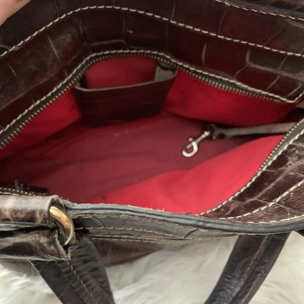 Dooney & Bourke Alligator‎ Crocodile Leather Satchel Nile Collection FOR REPAIR